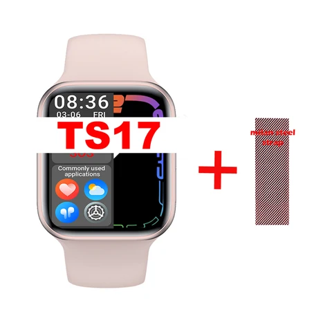Quality Smartwatch TS17 1.69inch BT Call Heart Rate Monitor Message Reminder Sport Android Smart Watch Men Women Pk X8 Max