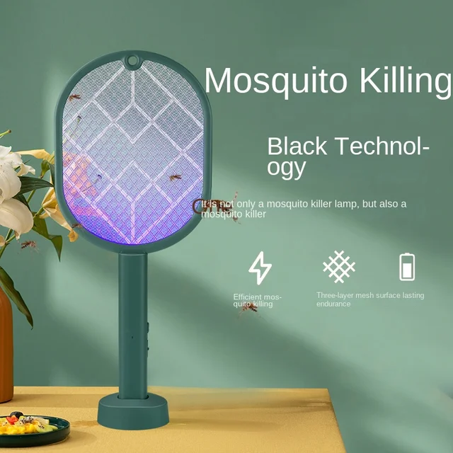 3000 V Rovar Ütő Szúnyoggyilkos Lámpa Elektromos Uv Könnyű Usb Töltő Légy Csapdák Nyári Swatter - Image 3