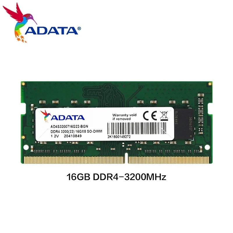 Ʈ ƮϿ SO-DIMM ǻ  ׼ ޸, AData DDR4, 3200MHz , 8GB, 16GB, 32GB