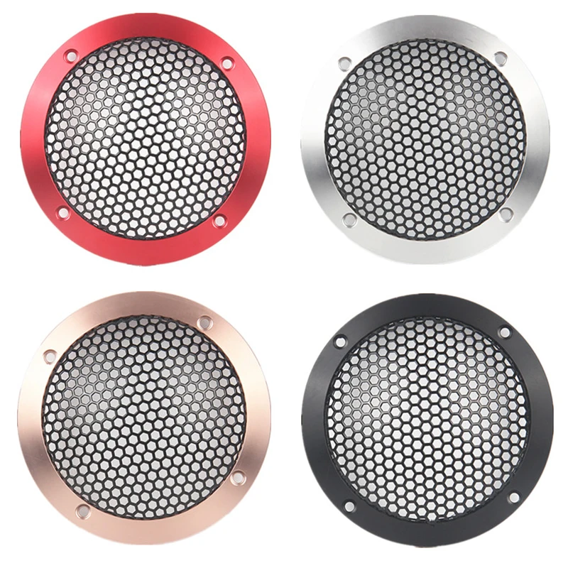 1.5/2/3/3.5/4/6 인치 스피커 네트 커버 고급 자동차 홈 메쉬 인클로저 스피커 Aluminu 프레임 트위터 금속 철 와이어 그릴