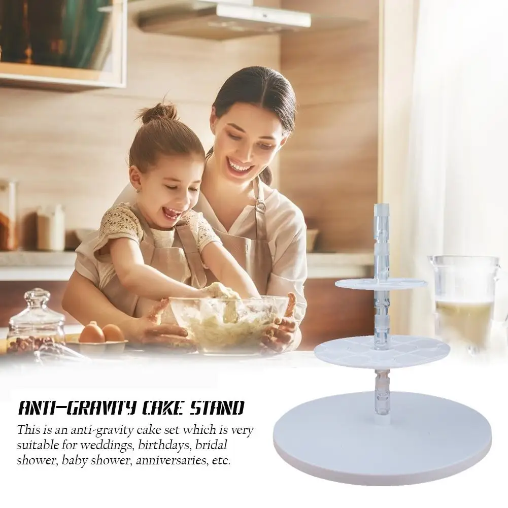 Cake Stand Support Structure Frame Anti Gravity Cake Pouring Kit DIY Tools Plastic Stand Reusable Structure Frame