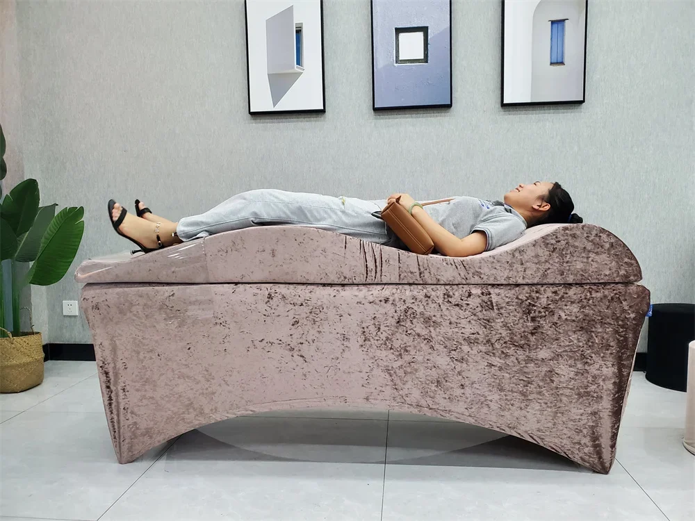 New European Style waves lashes mattress curved Velvet massage bed mattress eyelash lash bed mattrass Topper 2