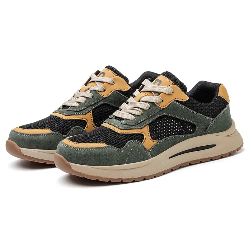 Diansen 2023 Herren Sicherheitsschuhe Neue Sommer Mesh Leichte Atmungsaktive Sneaker Pannensichere Rutschfeste Schutzarbeit_voghion.com