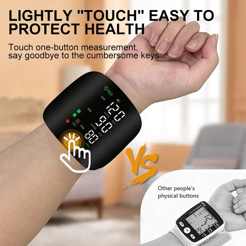 Blood Pressure Monitor Blood Pressure Meter LED Screen Wrist Blood Pressure Monitor