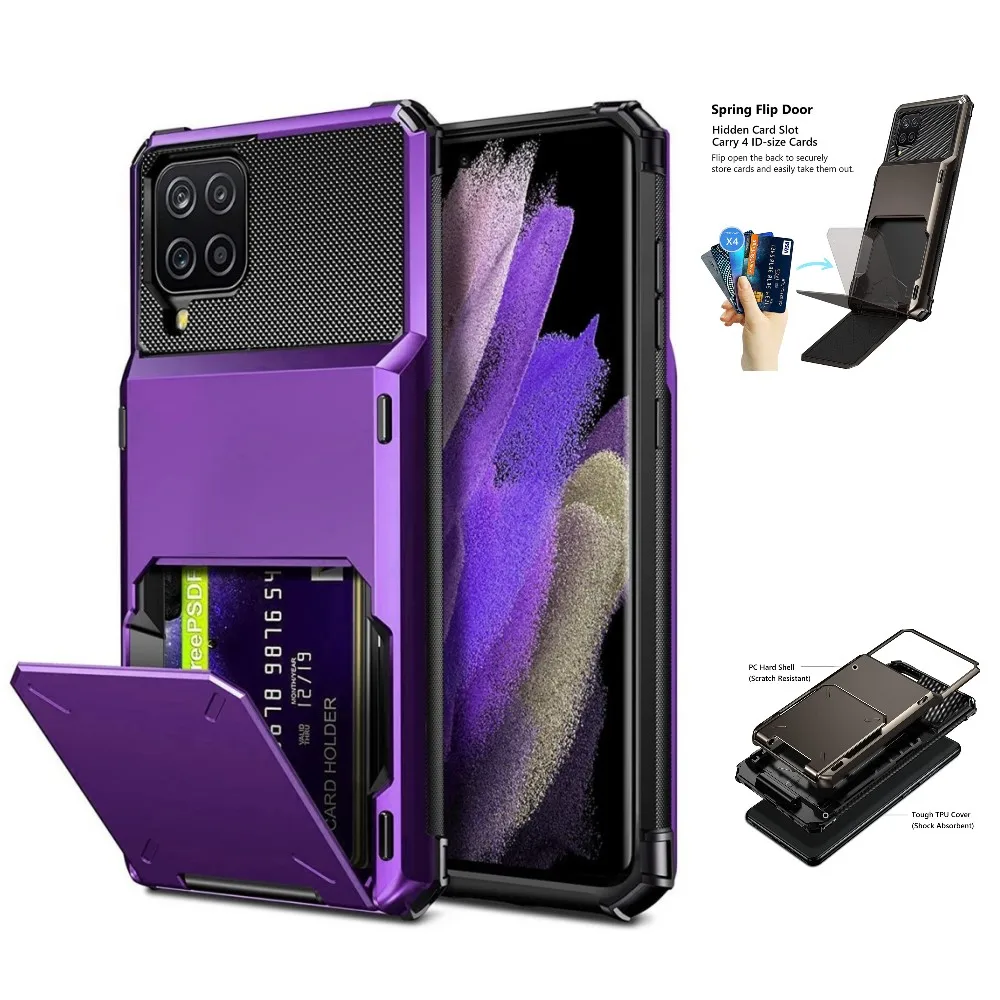 Premium Wallet Flip Case with 5-Card Slot and Hidden Cover