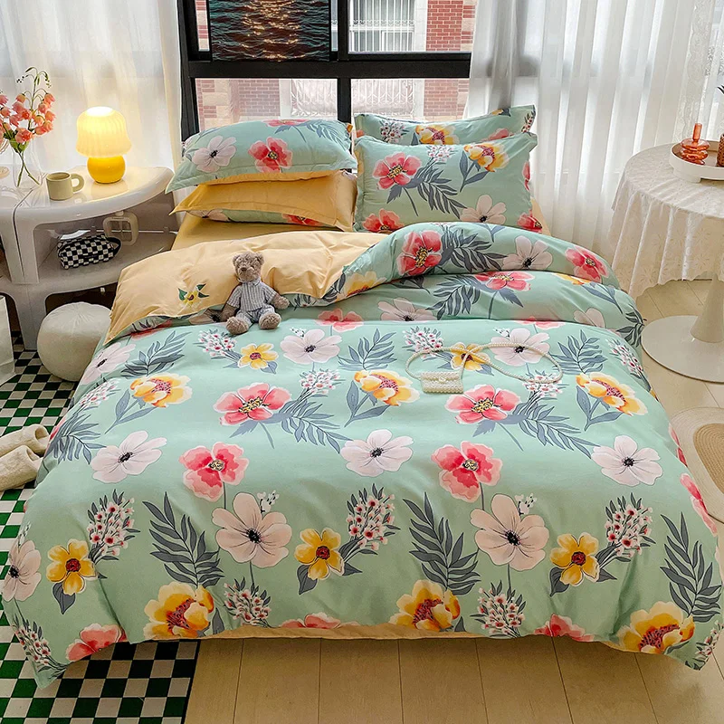 king comforter sets Fashion Solid Bedding Set with Sky Gradient Duvet Cover Set Quilt Cover Bed sheet Pillowcase Sets Full King Single Queen Size bed sheets Bedding Sets