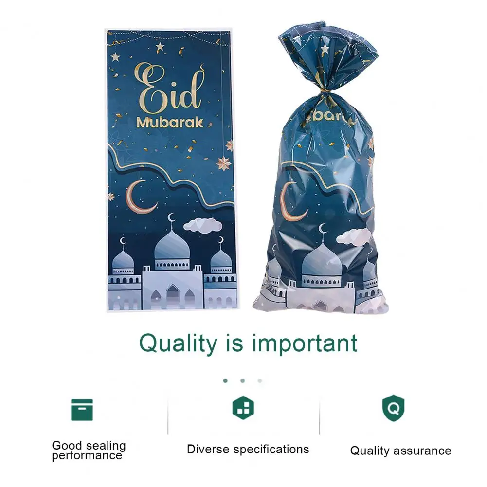 

Assorted Gift Bags Eid Mubarak Gift Bags Middle East Holiday Party Supplies for Ramadan Waterproof Cookie Chocolate Candy