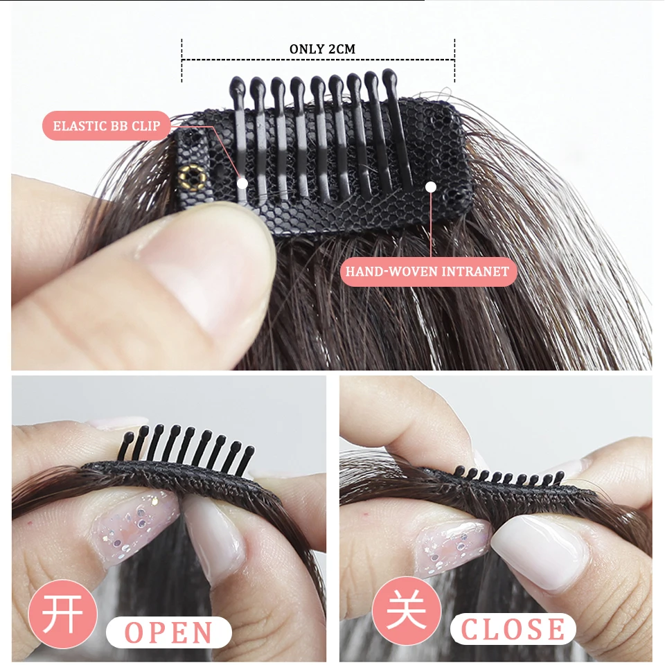 Hair Extensions Hair Bangs Bangs wig Synthetic Fring Bangs hair extensions for women Middle Part Two Sides Bang Hairpiece Clip In Extensions invisible hair