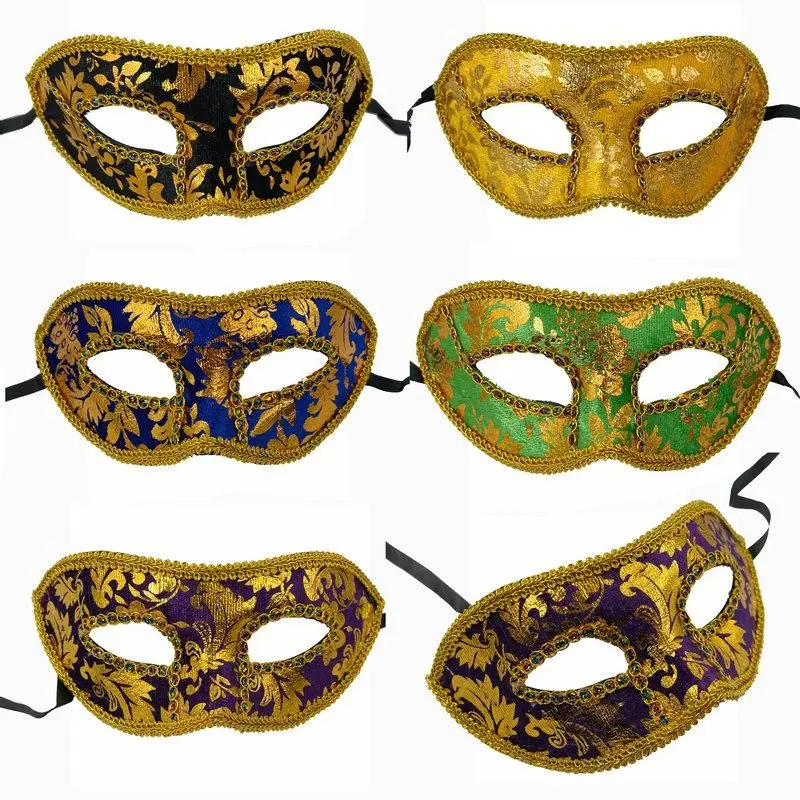 

Euro Style Floral Print Lace Plastic Half Face Butterfly Masquerade Masks Nightclub Party Show Halloween Christmas Decorate New