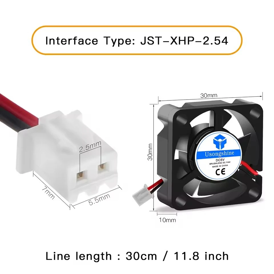 3D Pinter Teile für 3010 4010 5010 Lüfter 12 V 5 V 24 V 2Pin DC Kühler Micro Lüfter für Kühlkörper Kühler Kühler J-Kopf Hotend – Detail 8
