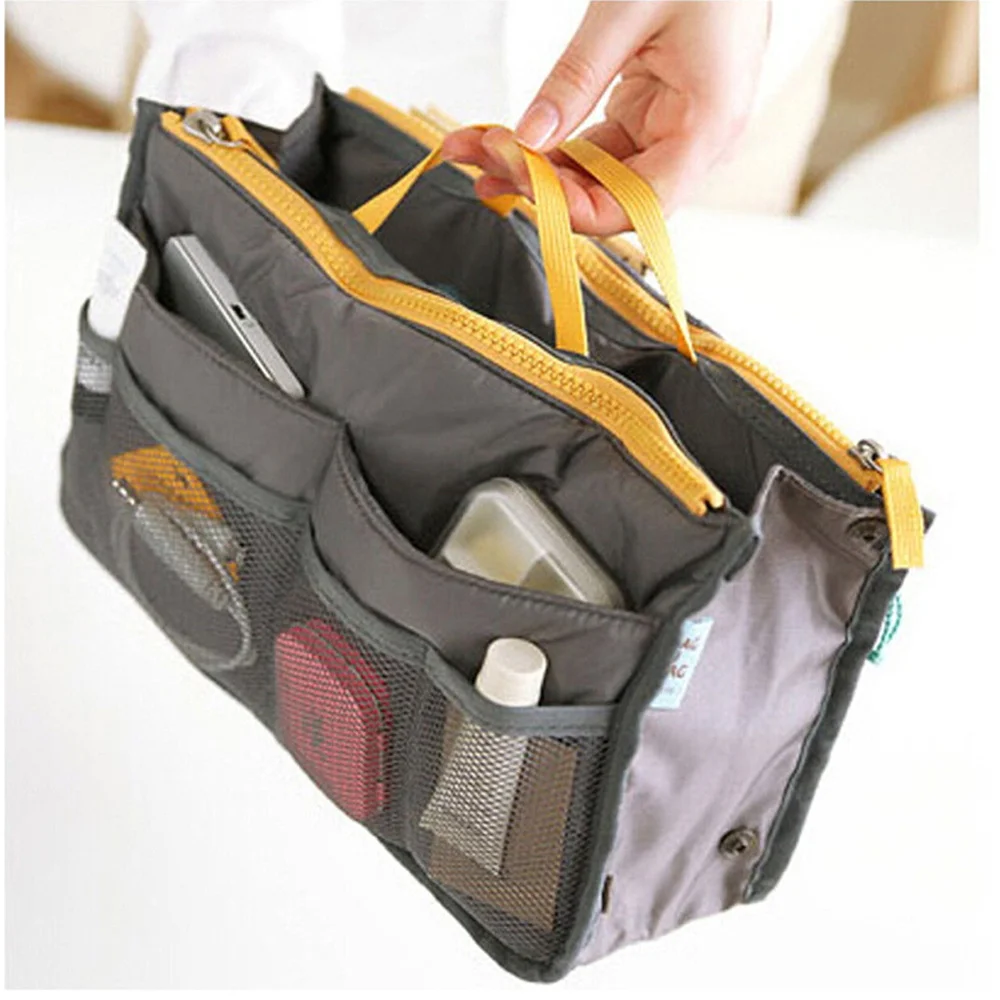 Organizer Insert Bag Folding Storage Bags Handbag Travel Insert Felt Organizer Purse 2022 Fashion Tote Cosmetic Bags Bathroom