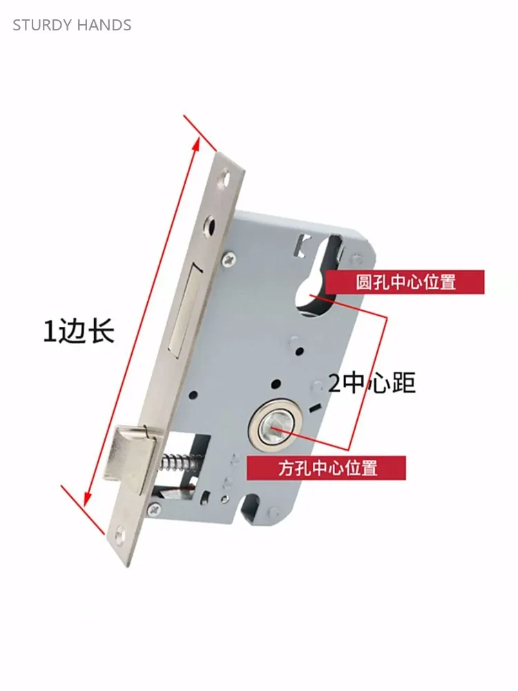 72/50mm Zinc Alloy Lock Body Fire Escape Anti-theft Door Mechanical Door Lock Hardware Lockset Accessories