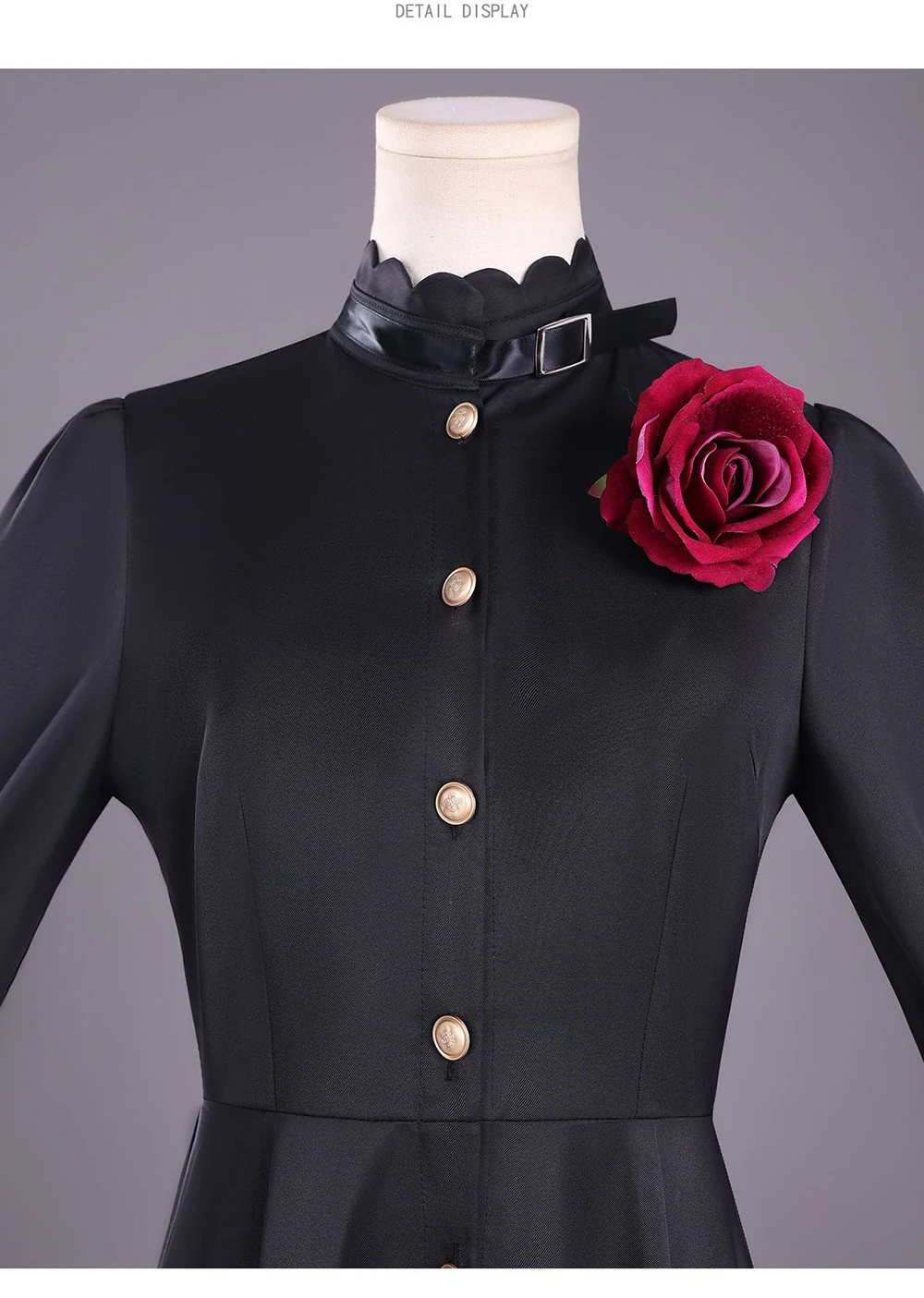 May I Ask for One Final Thing-Inspired Scarlet Vandimion Black Dress Costume for Cosplay Events