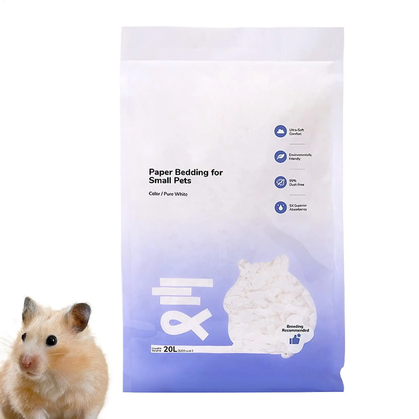 Small Animal Bedding Hamster Paper Cotton Bedding Odor Control Water ...
