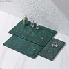 Natural Green Marble Jewelry Display Rack, Display Tray, Shop Counter, Shooting Props, Jewelry Storage Trays, Decorative Tray 1