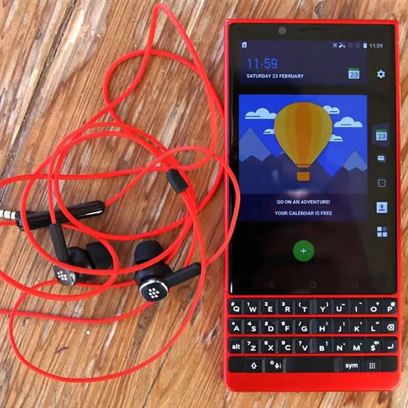 1.2m Original In Ear Stereo Headset Red WH70 for BlackBerry Classic KEY2 3.5mm In-Ear BlackBerry Phone with Music Wire Control