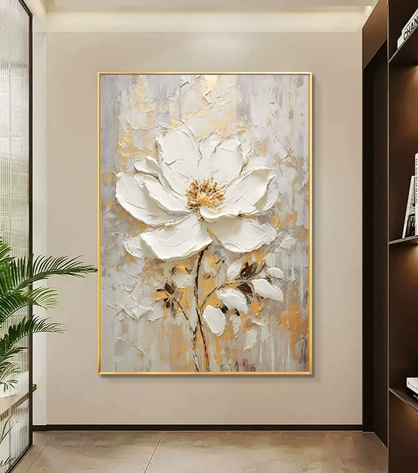 3D Floral Linen Painting 6