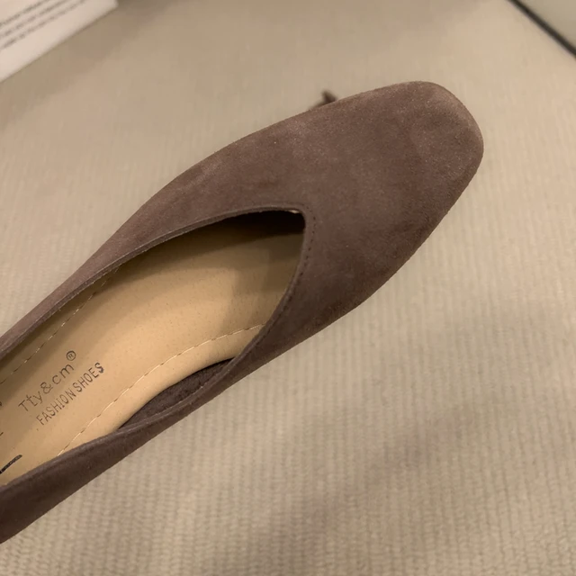 36-42 Over size sexy coffee pointed toe flats ballet shoes women european slip on single loafers brand velvet ballerina zapatos 6