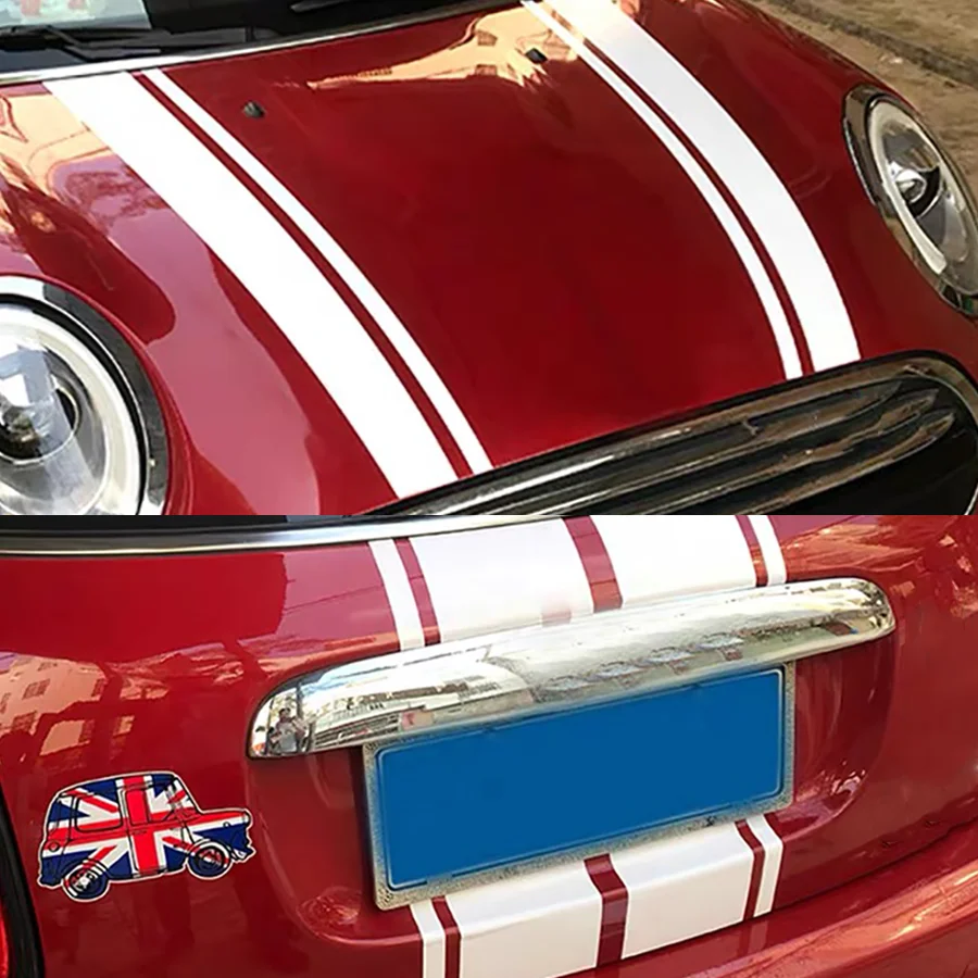 

Car Engine Hood Rear Trunk Stripe Sticker Vinyl Head Tail Auto Exterior Decals For BMW MINI Cooper F55 F56 R56 Accessories