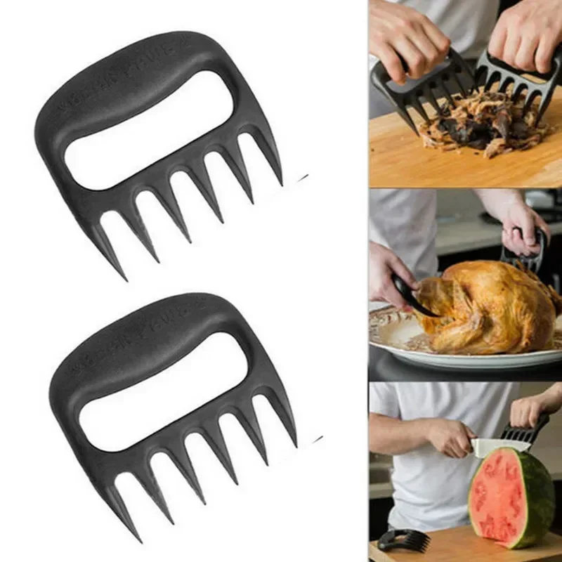 Kitchen Utensils Bear Claw Meat Separator Fork Shredder Barbecue Handle Food Fork Slicer BBQ Grill Handler