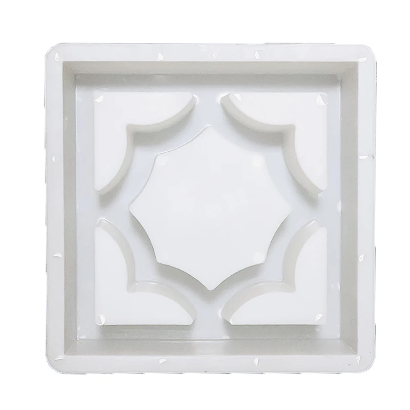 Cement antique brick mold 30*30*7cm garden path wall brick mould 3D carving anti-slip concrete plastic paving mould