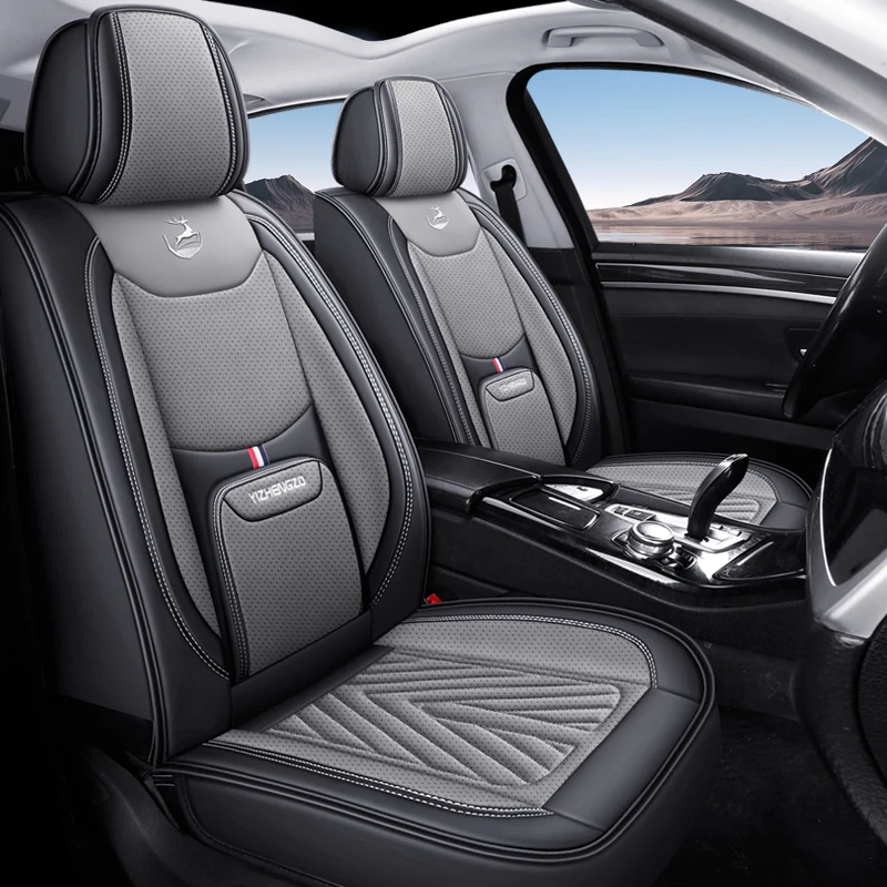 Ganzjahres-Autositzbezug aus PU-Leder, vollständig umschlossener Sitzschutz, wasserdicht, universelle Passform, Limousine, SUV, Pick-up-LKW-Sitz – Detail 13