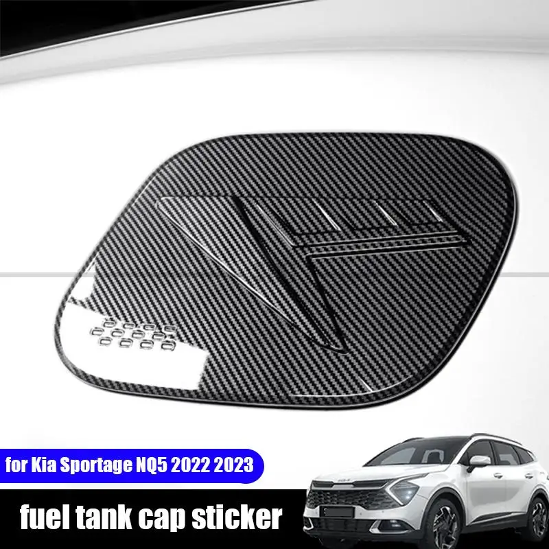 

Крышка для внешнего топливного бака автомобиля Kia Sportage NQ5 2022 2023, украшение из углеродного волокна с узором из АБС, модификация внешнего украшения