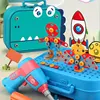 DIY Kids Drill Tool Toys Electric Simulation Screw Educational Puzzle Assembled Design Building Blocks Boy Pretend Play Gifts 3