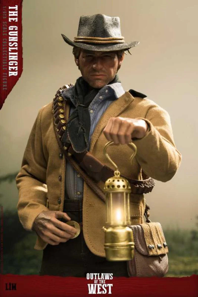 In Stock LimToys 1 6 Scale Western Cowboy Arthur Morgan OUTLAWS WEST MAGNETIC INTERCHANGEABIE HAIR THE