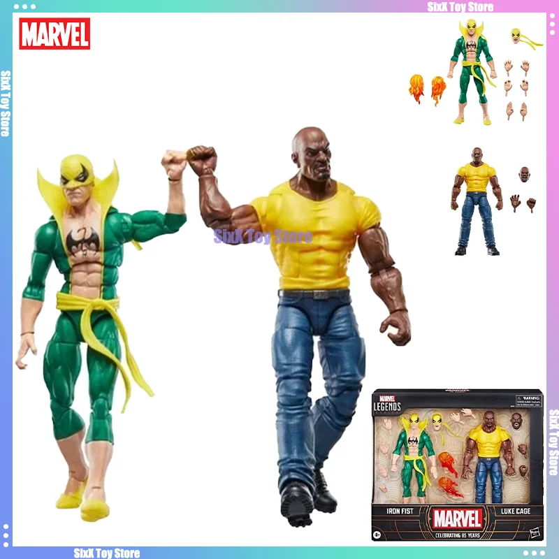 

Original Marvel Legends Series Iron Fist Luke Cage Action Figures Celebrating 85 Years Collection 1/12 Anime Figurine Model Toys