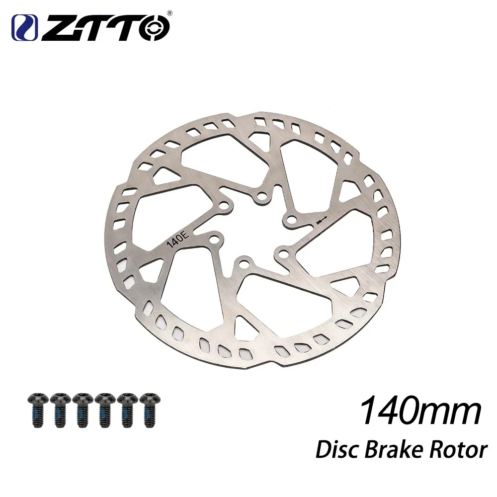 ZTTO Enhanced Stainless Steel MTB E-bike Disc Brake Rotor with 6-Bolt Hub Mount