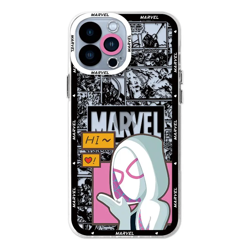thumbnail image 1 of Marvel Cute Spidermans Hello Kitty funda para Apple iPhone 11 7 6s 12 Mini 15 Plus SE 13 Pro Max XR 14 Pro 8 X XS, 1 of 5