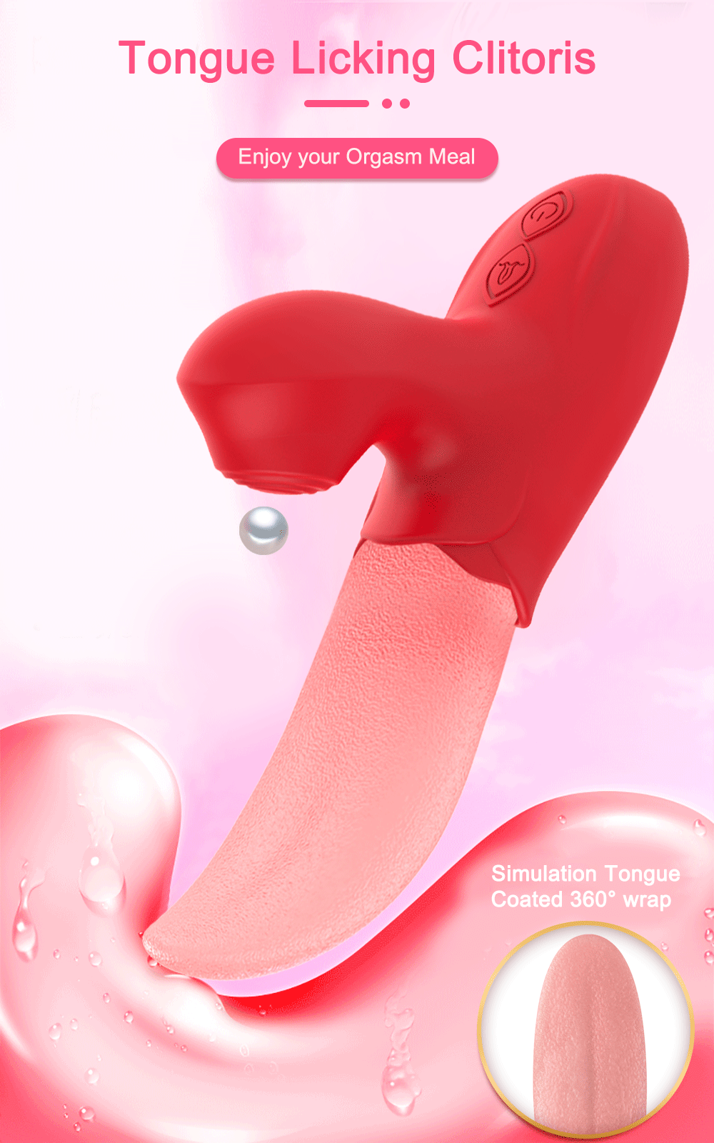 Rose Tongue Licking Sucker Vibrator For Women Nipple Clit Stimulator Love Egg Dildo Vibrating Massager Female Adult Sex Toys