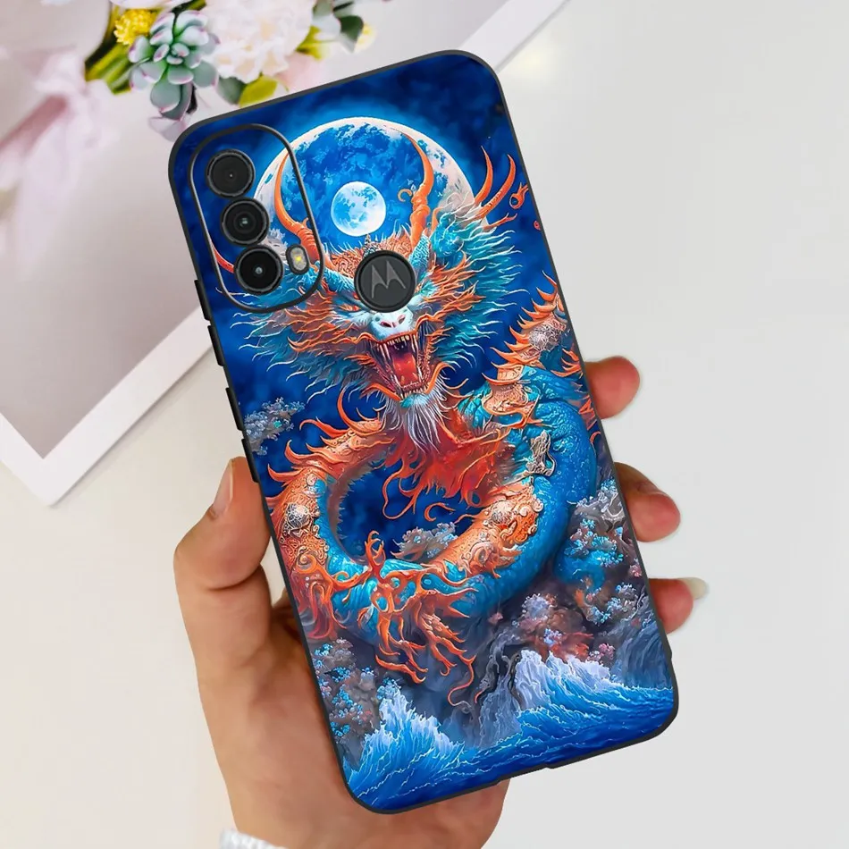 Fashionable Black Silicone Phone Case with Cool Pattern Design