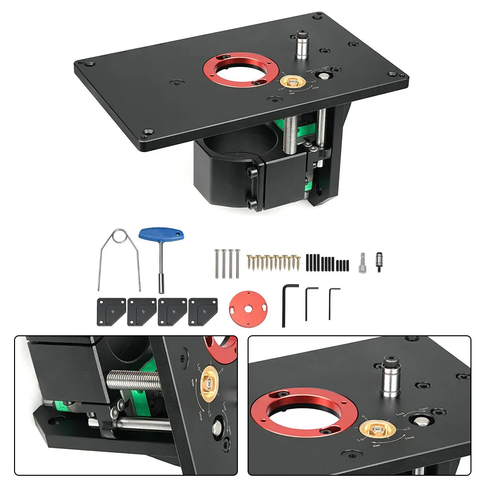 

Trimming Machine Inverted Lifting Table Router Lift With Fixed Base Woodworking Universal Router Lift Base For Router Machine