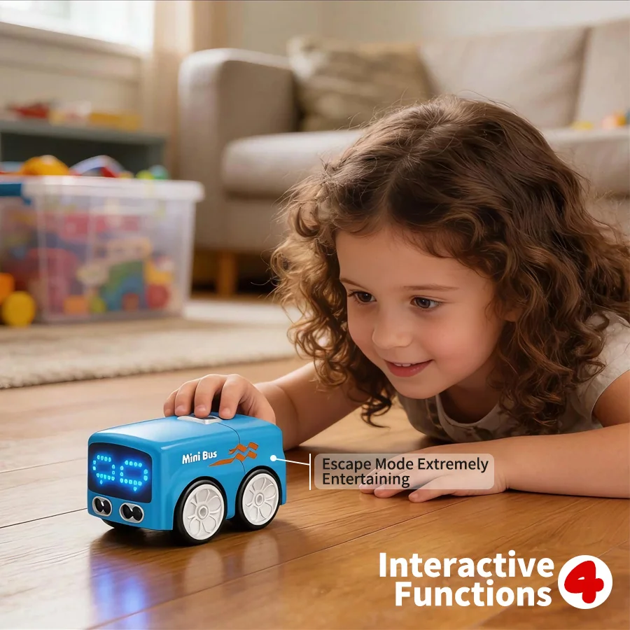 Mini Bus RC Daljinski Upravljan - Igračka za Djecu 6-12 Godina - Plava/Bijela