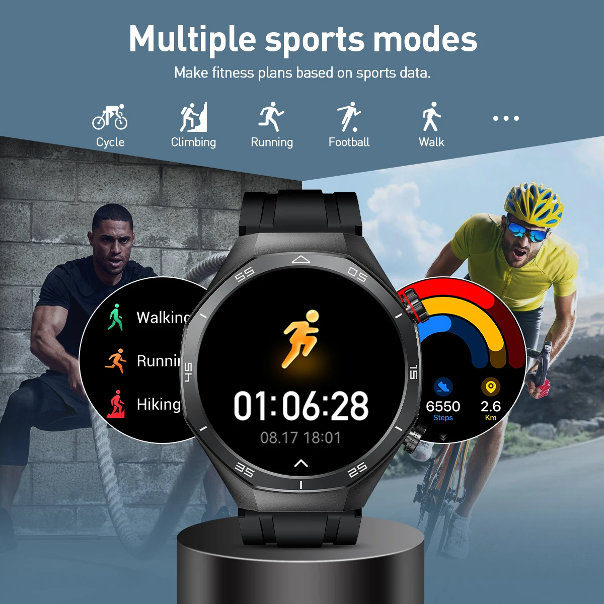 LIGE Business Smart Watch Men Watch 1.52" HD Screen Waterproof Sports Watches Bluetooth Call Health Monitoring Smartwatch 2025