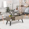 Lift Top Coffee Table with Hidden Compartment - Modern Living Room Dining Table with Rising Tabletop Lifttop Desk for Apartment 1