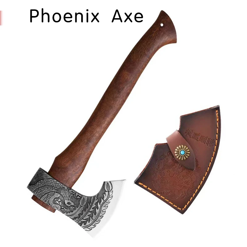 Outdoor high hardness logging, obstacle removal, chopping wood, garden firefighting, emergency woodworking axe 6