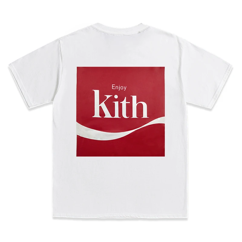 Kith Summer Premium Men's T Shirt Big Letter Enjoy high quality Tee 1