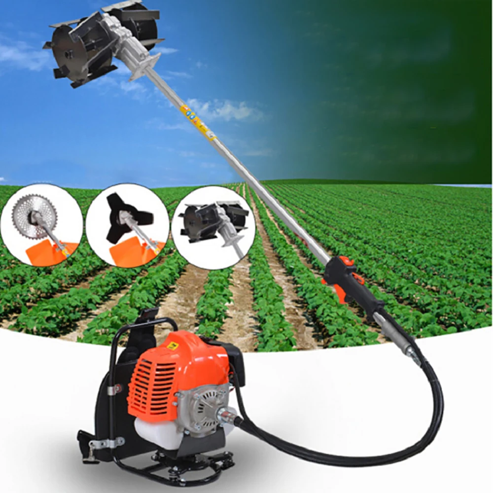 Orchard Farmland Small Household Lawn Mower Backpack Gasoline Weeder Two or Four Stroke Weeding and Loosening Machine - Image 4