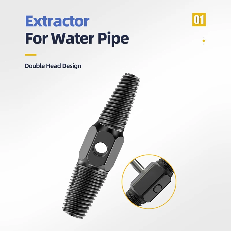 Extracteur de vis, outil d'extraction de vis de tuyau d'eau à double usage,  extracteur de boulon cassé pour robinet de tuyau de 1/2 pouce 3/4 pouce