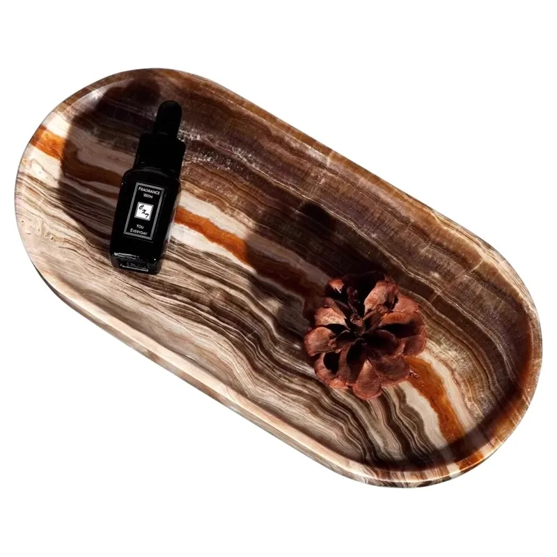 Perfume Tray Modern Simple Style Marble Display Tray Light Luxury Hotel Decoration Jewelry Storage Tray Art Photography Prop 5