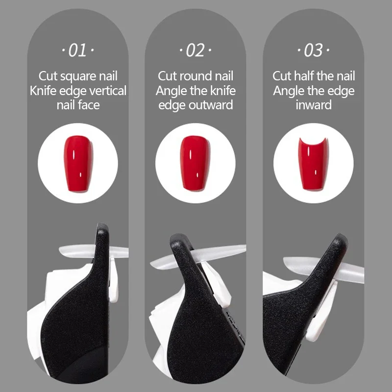 False Nail Art Clipper Anti-splash U-Shaped False Tips Edge Cutters Manicure Stainless Steel Head Professional Nail Art Tools 4