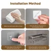 1/2PCS Wall Mounted Spice Rack No Drilling Kitchen Spice Organizer with Hook Spice Storage Rack Bathroom Kitchen Storage Shelf 6