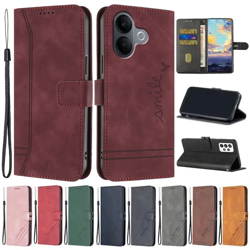 Leather Flip Wallet Cover - Premium Case