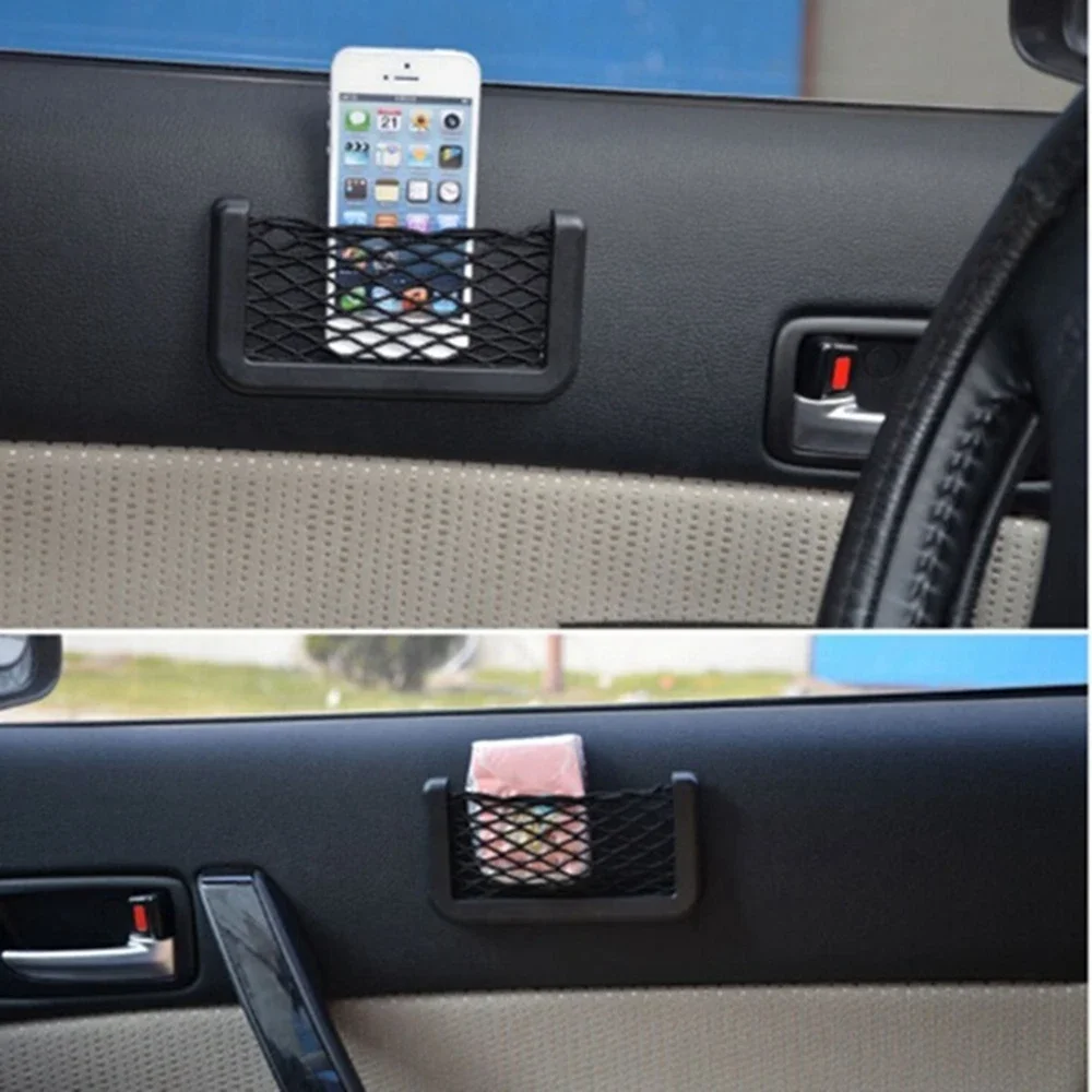 자동차 그물 가방 휴대폰 거치대 보관, Pocketlada niva kalina priora granta largus vaz samara 2110 자동차 청소