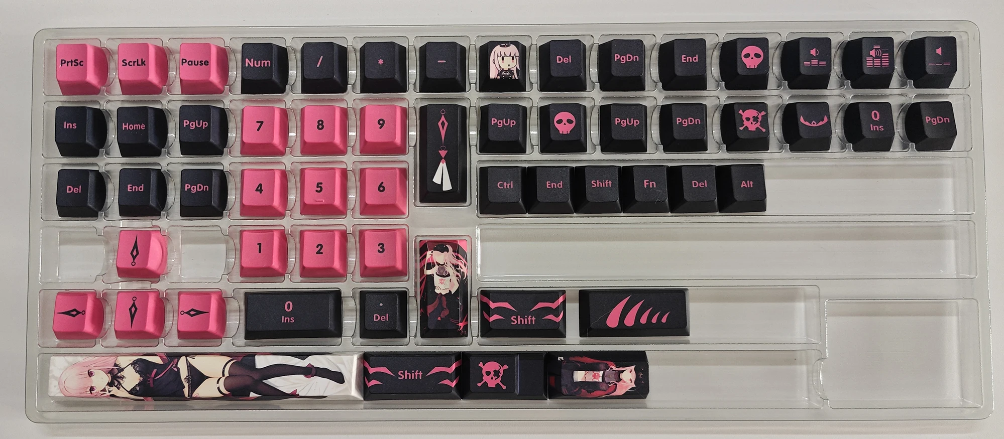 Mori Calliope Key Cap Hololive Vtuber Pbt Dye Sublimação Cherry mx Interruptor Eixo Cruz Keycap para Teclado Mecânico - Imagem 2