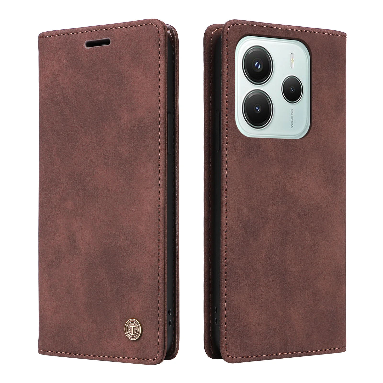 Luxury Leather Wallet Case - Flip Stand Phone Cover