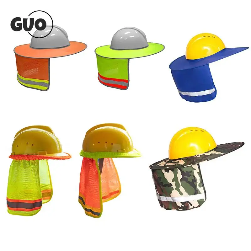 Reflective Sun Shade For Construction Safety Hard Hat (Hard Hat Not Included) Neck Shield For Helmets Reflective Stripe 3